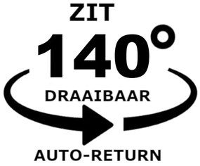 Eetkamerstoel - Neil - met draaivoet - lederlook Toronto groen