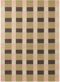 Handgeweven wollen laagpolig vloerkleed Teressa