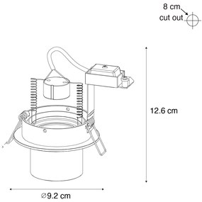 Set van 6 Moderne inbouwspot donkerbrons rond kantelbaar - Installa GU10 Binnenverlichting Lamp