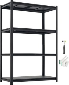 VEVOR zwaar uitgevoerde opbergkast 1030x522x1529mm, draagvermogen 1088,6kg, opbergrek met stalen frame en 4 verstelbare planken, modulaire opbergkast als werkbank, flexibele metalen opbergkast voor kelder, garage, werkplaats