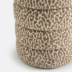Poef met luipaardprint, Pilou
