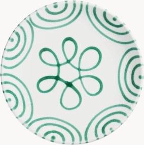 Handgemaakt dessertbord Green Flamed