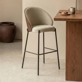 Hoge Barkruk Met Houten Rugleuning