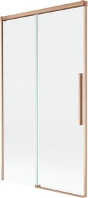 Mexen Rox 2-delige verschuifbare badwand 100 x 150 cm, transparant, geborsteld koper - 8C9-100-001-65-00