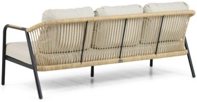 Stoel en Bank Loungeset 5 personen Aluminium/wicker Zwart  Hartman Nice