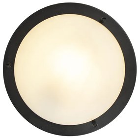 Smart plafonnière zwart 31 cm incl. WiFi A60 IP44 - Yuma
