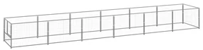 vidaXL Hondenkennel 6 m² staal zilverkleurig