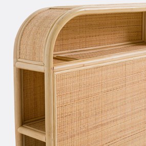 Hoofdbord in rotan met opberging, Ladara