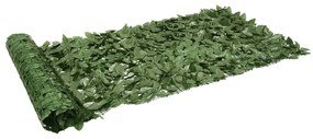 vidaXL Balkonscherm met donkergroene bladeren 300x100 cm