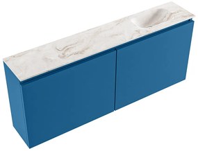 Mondiaz Ture DLux toiletmeubel 120cm jeans met wastafel frappe rechts zonder kraangat