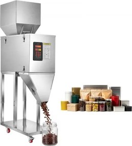 VEVOR Poederdoseermachine, Deeltjesdispenser, Automatische Weeg- en Vulmachine 20-5000g, Intelligent Wegen & Vullen, Roestvrijstalen Constructie, Met Voetpedaal, Ideaal voor Noten, Zaden, Thee, Koffiebonen, Granen en Specerijen