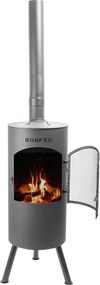 BonFeu Tuinhaard BonTino - 35x35x164 cm - Zwart