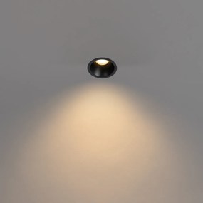 Set van 12 moderne inbouwspots zwart GU10 35mm IP44 - Dept