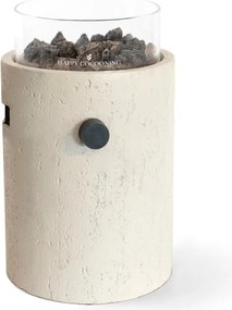 Happy Cocooning Lumi Stone Tafelbrander - Ø 21,5cm - Travertine - Composiet