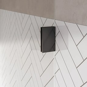 Brauer Void profielloze inloopdouche 100cm met 40cm zijwand gunmetal geborsteld PVD