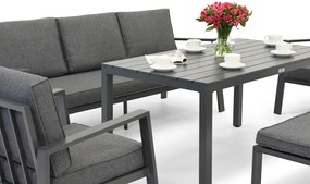 Zakintos Apetito 5 aluminium set met bank antraciet Garden Point