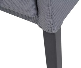 Tuinset Ronde Tuintafel 120 cm Outdoor textiel Grijs 4 personen Lifestyle Garden Furniture Parma/Graniet