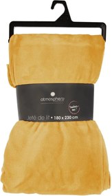 Atmosphera gele Flanellen fleecedeken/plaid 180x230 cm - 250g/m²