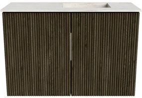 Mondiaz Joya DLux 60cm toiletmeubel shadow met wastafel faye rechts 1 kraangat ostra