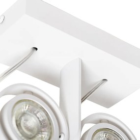 Moderne plafondspot wit 2-lichts GU10 50mm - Master