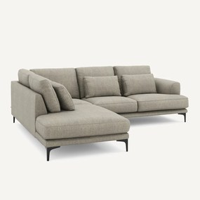 Linkse hoekbank met leuning in tweed, Marsile