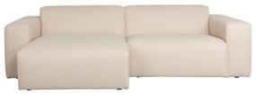 Zuiver Milka Sand Moderne Bank Met Chaise Longue Links Zandkleur
