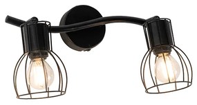 Moderne plafondspot zwart 2-lichts verstelbaar - Botu