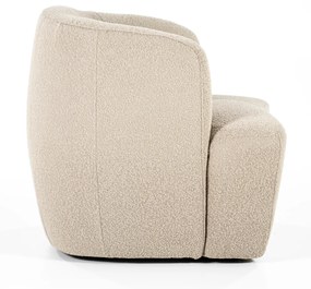 Eleonora Charlotte Taupe Boucle Fauteuil Rond