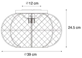 Oosterse plafondlamp bruin - RobOosters E27 Bohemian rond Binnenverlichting Lamp