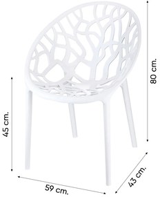 Siesta Crystal stapelbare tuinstoel - Wit