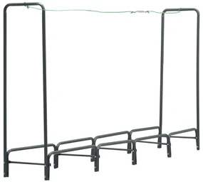 vidaXL Haardhoutrek 240x35x120 cm staal antraciet
