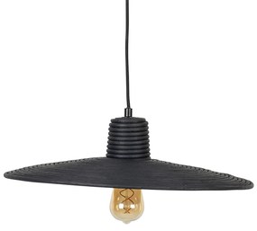 Zuiver Balance M Ronde Hanglamp Zwart Rotan 45 Cm