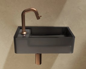 Riho Frosted fontein solid surface met kraangat links frosted smoke