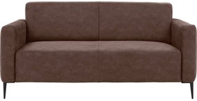 Goossens Key West bruin, micro leer, 2,5-zits, modern design