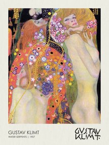 Kunstreproductie Water Serpents II. (Girlfriends) 1907, Gustav Klimt