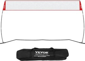 VEVOR Volleybalnet Hoogteverstelbaar Volleybalnet Set, 4,3 x 2,3-2,4 m Draagbaar Beachvolleybalnet, Opvouwbaar Volleybalnet met Volleybal & Draagtas, voor Tuin, Strand