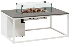 Cosi Fires Cosiloft lounge vuurtafel 120 cm wit - grey top