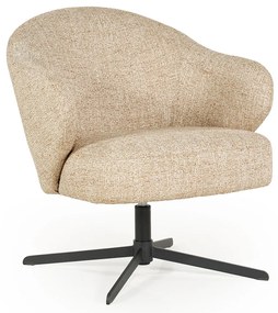 Eleonora Connor Fauteuil Draaibaar Taupe Stof