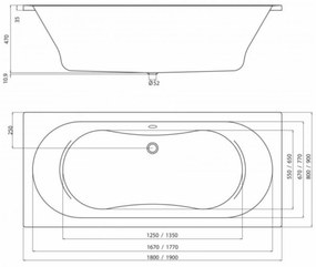 Sealskin Optimo Duobad 180x80cm Wit