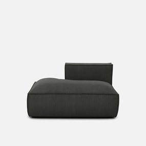 Links chaise longue-element voor modulaire bank, in ribfluweel, Seven
