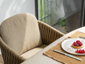 4 Seasons Outdoor Molina tuinset met Hampton tafel 300 cm Tuinstoel   beige weerbestendig