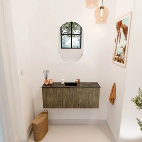 Mondiaz Joya DLux 100cm toiletmeubel dusk met wastafel faye midden 1 kraangat lava