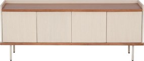 Beige TV Meubel Met Ribbels - 150x40x60cm.