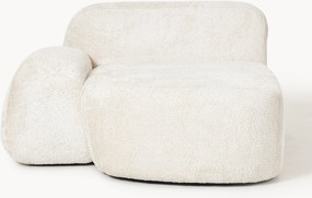 Teddy bouclé chaise-hoekmodule Wolke