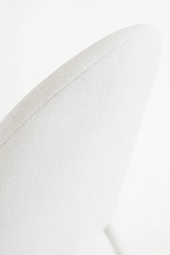 Set 4 White Vint Stoffen Stoelen