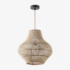 Magali Hanglamp Voor Aan Het Plafond Natuurlijk - Zwart & Ø40 Cm - ↑35 Cm Magali - Sklum