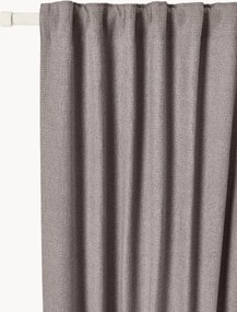 Ondoorzichtig gordijn Jensen met multiband, 2 stuks