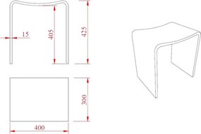 Mueller douchekruk Solid Surface mat wit