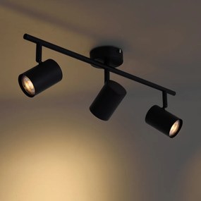 Moderne spot zwart kantelbaar 3-lichts - Jeana