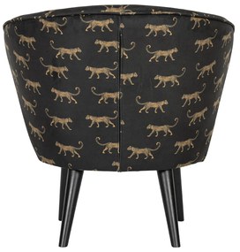 Woood Bo Panter Print Fauteuil Fluweel
